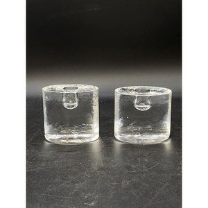 Timo Sarpaneva Iittala Arkipelago Finland Glass Candle Holder Lot 2